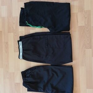 3 Black Nautica Jogger Medical Nurse Scrub Pants Sz L